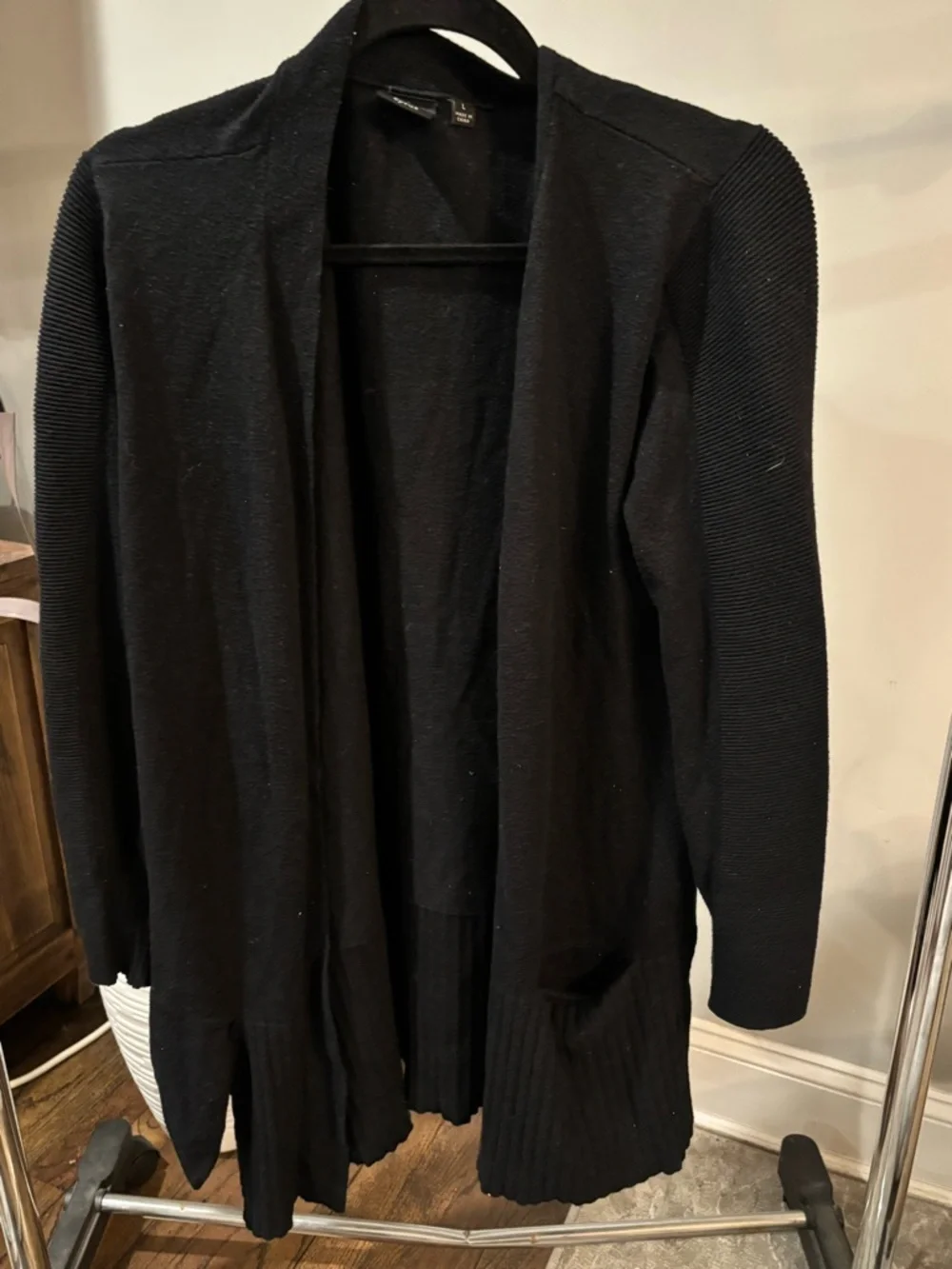 Devotion by Cyrus Black Open-Front Knit Cardigan size large